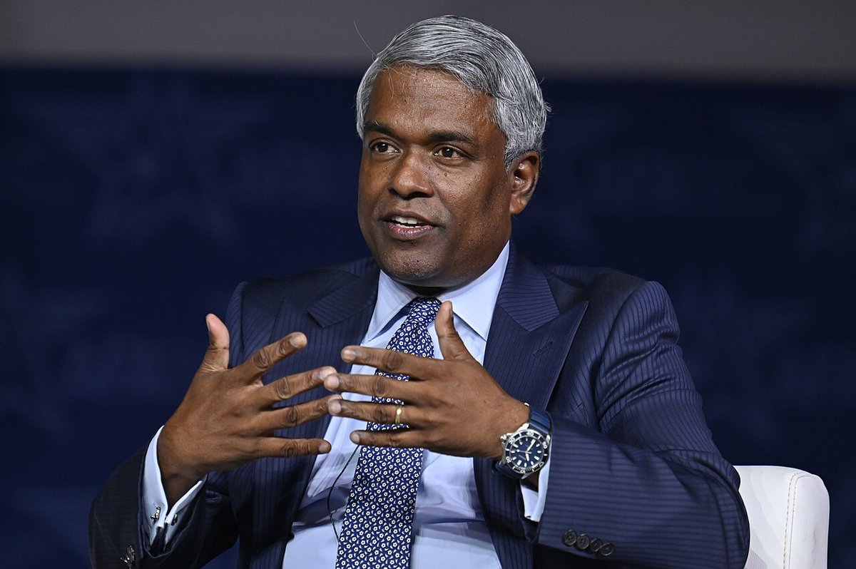 Thomas Kurian, director ejecutivo de Google Cloud, durante un panel