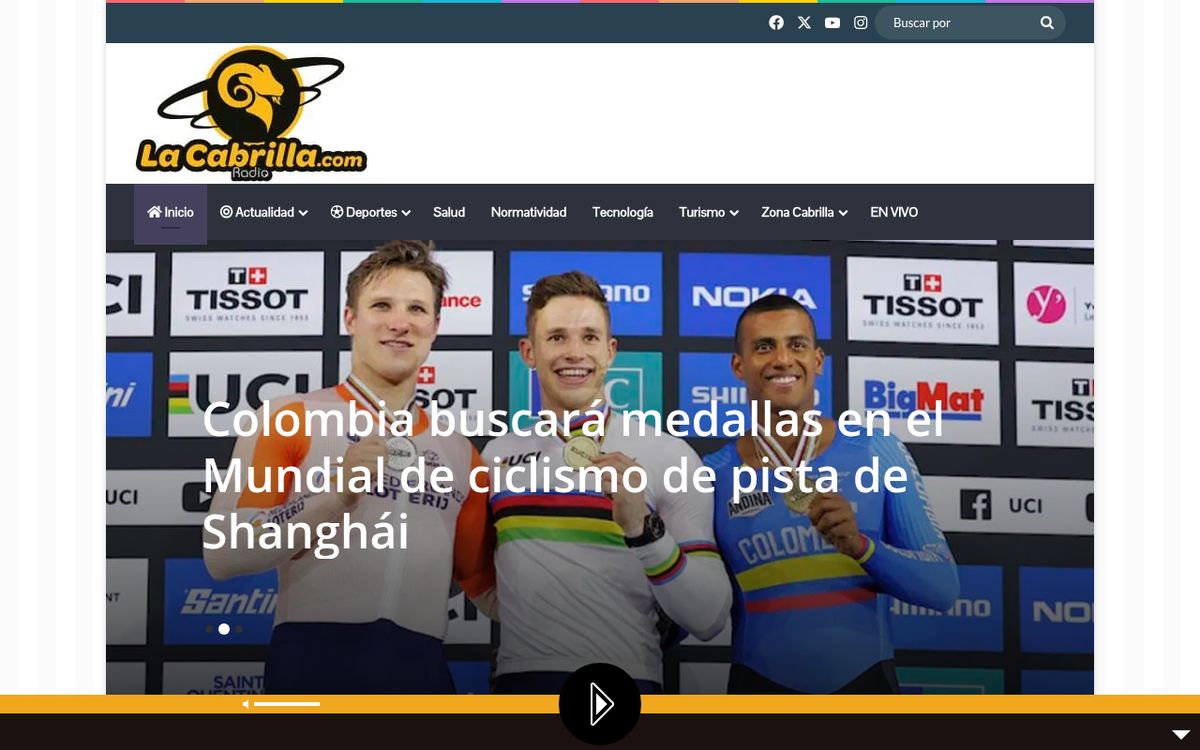 Sitio web La Cabrilla: captura de pantalla